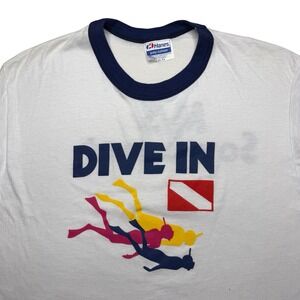 Vintage 90s Dive In MS Southward - diving ringer shirt